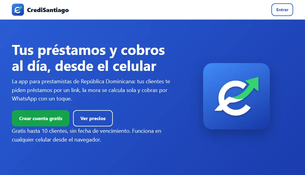 Página de inicio de CrediSantiago